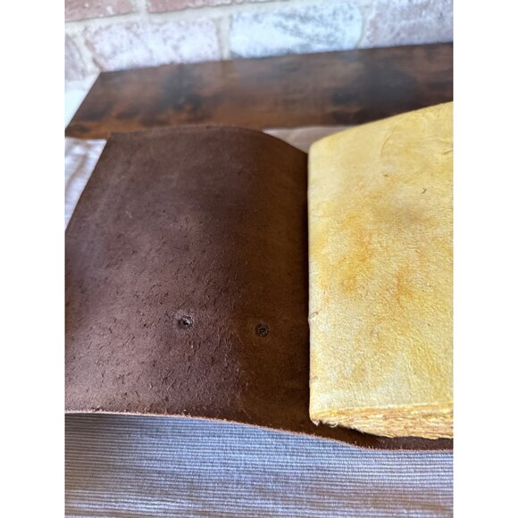 Tuzech Handcrafted Vintage Look Leather Journal Key Closure Rustic Edged  Paper - Picture 10 of 13